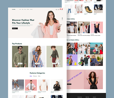 EcoVibe Cloth E-commerce Website animation branding figma graphic design ui ux