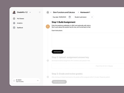 GradeWiz admin ai education grades system web app