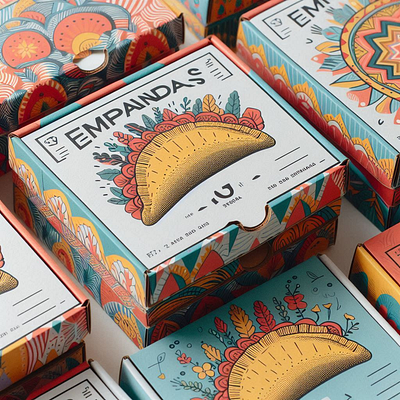 Empanada Packaging Design branding custom boxes