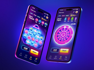 GalaXpins Mobile App 2d 3d 3d aniamtion 3dmodeling app blender branding casino cgi crypto design digitaldesign gaming illustration ios logo mobile design ui ux