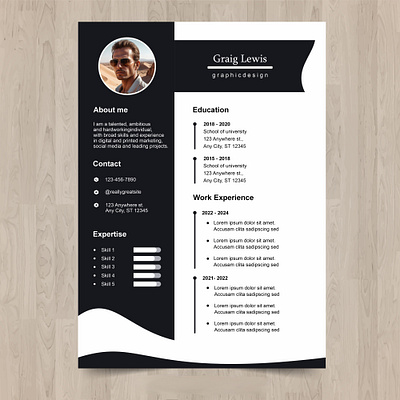 Clean and Professional Resume Template Design animation branding design graphic design illustration logo motion graphics personalbranding resumegraphics ui ux vector