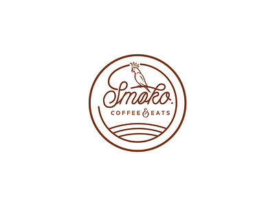 SMOKO - Coffee & Eats birds logo branding cafe coffee coffee beans coffee logo coffee shop custom logo design graphic design illustration lettering logo logo design restaurant typography