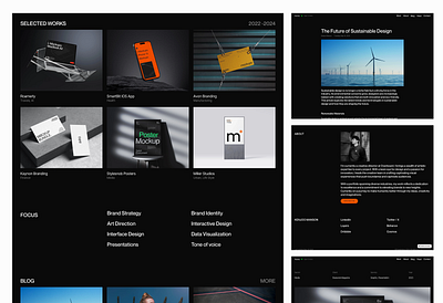 Kenjoo Portfolio dark mode design framer framer website portfolio template ui design