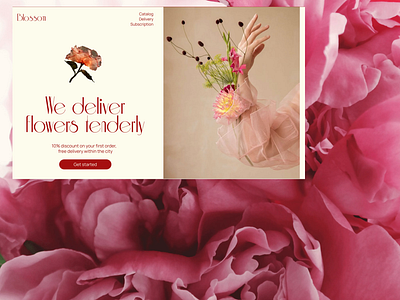 Blossom - site for florist studio adaptive animation branding design ui web design