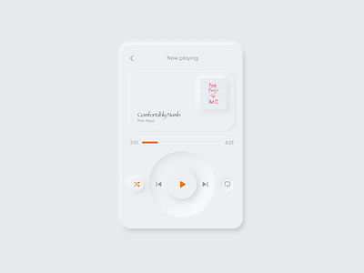 Classis vibe flat ui ipod classic music neomorphism pink floyd soft ui ui ui design