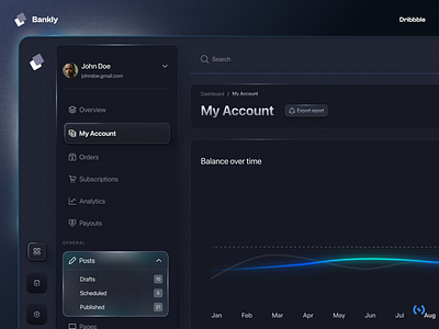 Fintech Dashboard 3d ai analytics artificial intelligence dark theme dashboard discover fintech inspiration product design sales shadows skeuomorphism web design