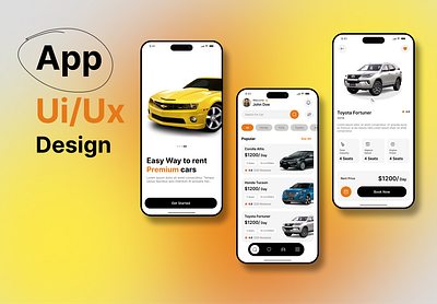 Car Rental App Ui Design app design car app car rentaal interaction rent car trending ui uiux