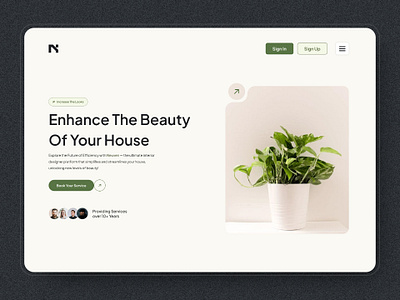 Home Decorating Platform - Web Design Concept animation application branding clean layout decorating landing page figma hero section home insp inspiration interface interior design landing page product design serivce service ui ux web design website