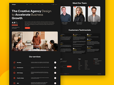 Digital Agency - Landing Page Design figma figma design landing page landing page design ui ui design ui ux ux ux design web web ui web ux website website design