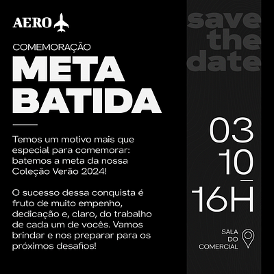 Flyer Interno - AERO FOR MEN graphic design