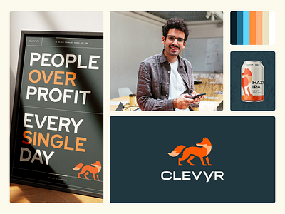 Odi Agency: Clevyr Case Study b2b brand identity color palette early stage focus lab logo design odi agency service industry visual identity