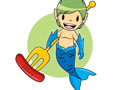 Seafood Mascot Design 2d apparel cartoon character design clothing design cute design graphic design illustration mascot ocean sausage sea seafood
