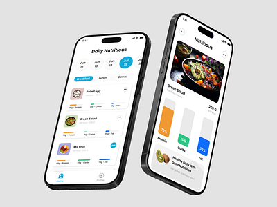 Daily Nutritious App 3d androidapp app banking branding design figma food graphic design illustration logo motion graphics photoshop ui uiux ux vector wabsite