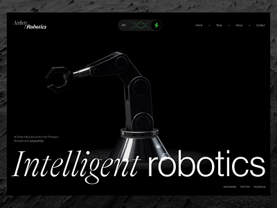 Aether Robotics Website 3d animation branding future graphic design logo mobile motion graphics page robotics technology typography ui user experience user interface ux