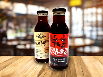 Beaver Rock Roastery & TAZ Coldbrew Coffee Concept Design branding concept design logo package design