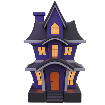 Halloween Night Terror: Haunted House 3D Model 3d 3d icon 3d illustration 3dmodel blender blender 3d design ghost graphic design halloween halloween 3d haunted house holiday icons illustration jack olatern