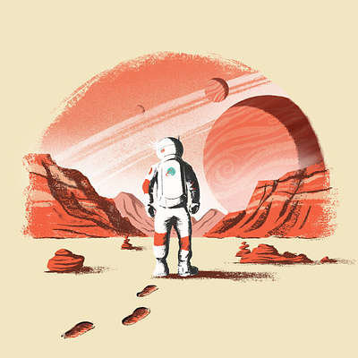 Spaceman illustration procreate