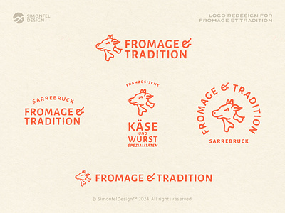 Fromage et Tradition Logo Redesign Concept badge cheese cheese store cow farm french cheese fromage grocery lock up lockups logo lockup milk organic retail retro saarbrücken shop tradition traditional vintage