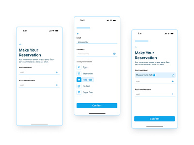 Event Registration - Mobile App UI Concept Design app app ui concept design design mobile mobile app product design redesign ui uiux user experience user interface ux