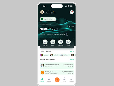 Fintech Mobile App Design financeapp financemobile financereferral fintechapp fintechappdesign fintechdesign fintechreferral fintechswap mobieapp swapfund transactionhistory ui