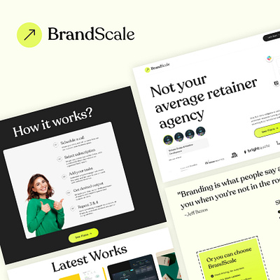 Brandscale - Landing page 3d agency animation branding design designer graphic design landing page logo motion graphics ui webdesign website