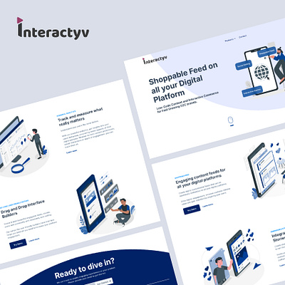 Interactyc - Landing page ai design designer figma landing page photoshop ui uiux ux web design website website design