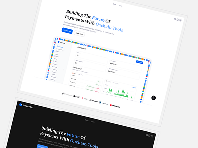 Light and Dark Theme: Paycrest Hero Header clean ui defi design dex landing page payments product design ui uiux user experience web3 website design