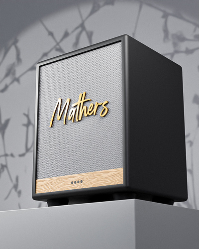 Mathers Speaker (CGI) 3d 3d modeling b3d blender cgi photoshop product design product visualization render