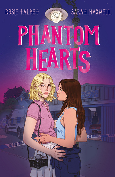 Phantom Hearts book cover character digital folioart graphic novel illustration lgbtq publishing romance sarah maxwell texture