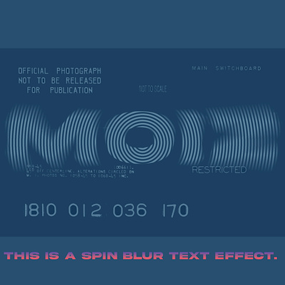 SPIN BLUR TEXT EFFECT typography