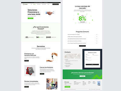 Inversiones Kissbel - Landing Page landing page ui ux