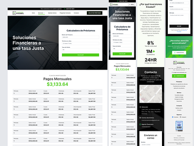 Inversiones Kissbel - Loans Calculator calculator design loans mobile ui ux website