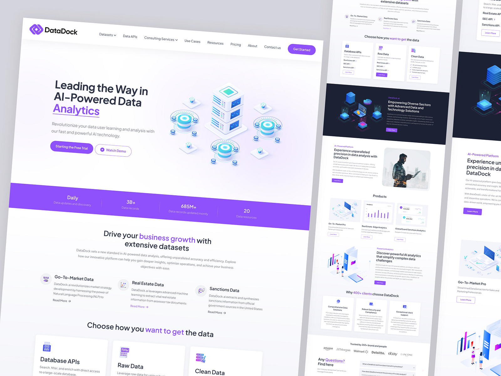 SaaS Website Design for AI-Powered Data Company by Nure Alam Jabin on ...