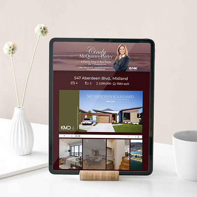 Cindy McQuirter Fairley Real Estate Agent booklets digital marketing mock up social media