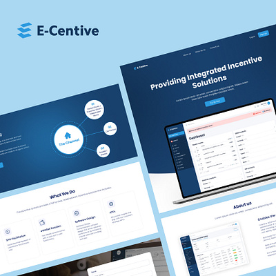 E-centive - Landing page 3d ai animation branding graphic design landing page logo motion graphics saas ui uiux web design website