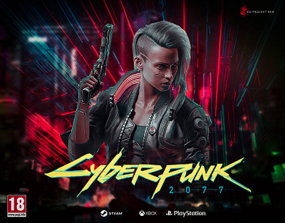 Game Poster | Design cyberpunk game gaming graphic design marketing poster