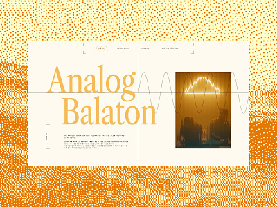 Analog Balaton analog animation dither glass hero typography ui webdesign