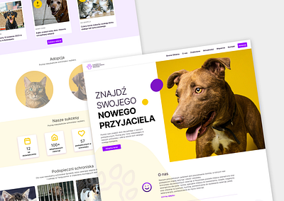 Website UI/UX for an animal shelter design uiux website