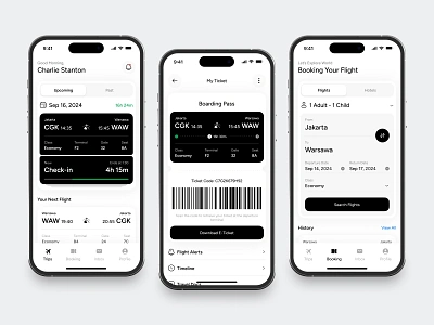 Ticket App WIP app card chart clean code design fireart fly ticket ui ux