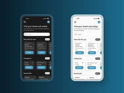 Dark and light Search screen daily ui dark mode design graphic design light mode search screen ui ux