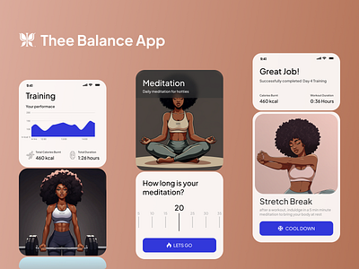 Thee Balance App: A MTS Inspired Fitness App branding design graphic design ui ux