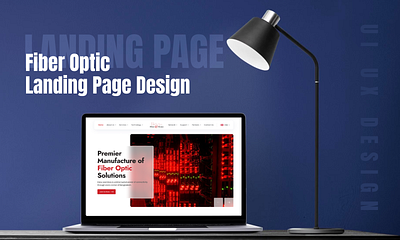 Fiber Optic - Landing Page Design cable clipper electronic fiber figma industrial landing page manufacture manufacturing optic saas server server room template ui ui design ui ux ux web website