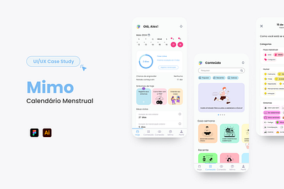 Mimo App - UX/UI Case Study app case casestudy menstrual calendar menstrual period ui ux