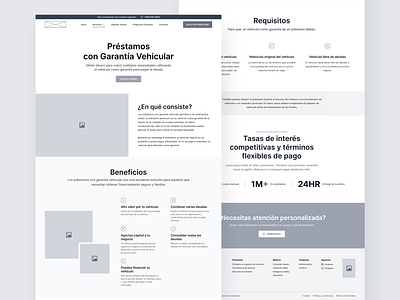 Inversiones Kissbel Wireframes - Loans with Vehicle Collateral design loans ui ux web design wireframes