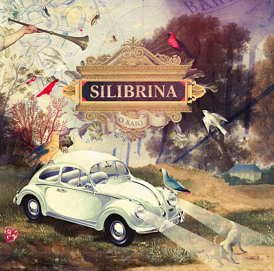 Silibrina album art collage cover design lettering music print