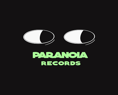 Logo and merch design for Paranoia Records brand design branding graphic design logo logotype merch design sticker design stickers typography visual design