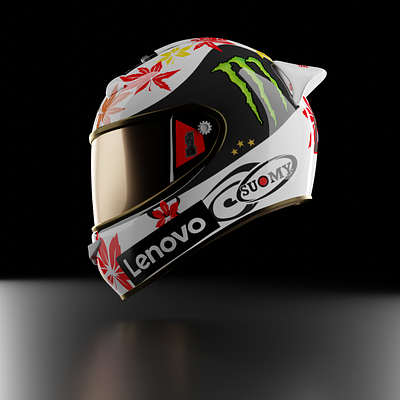 3d Model of suomy pecco bagnaia helmet 3d 3d modeling artwork blender design graphic design helmet illustration motogp