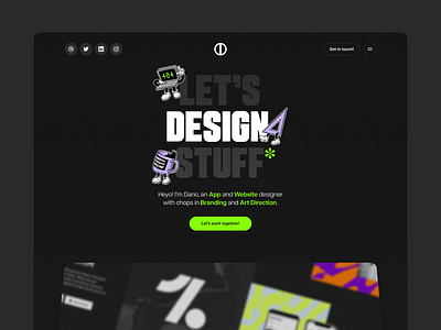 Portfolio Rebrand Hero branding desktop illustration portfolio ui website