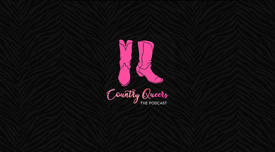 Country Queers – The Podcast boots branding creative direction design direction hot pink icons identity illustration logo podcast visual design