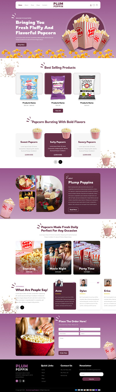 POPCORN/E-COMMERCE creative design ecommerce popcorn popcornlover products ui website